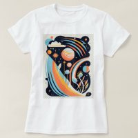 Caricature Abstraite planète spatiale. Cosmos mode