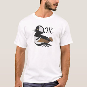 T-shirt Caricature adorable à capuchon Merganser Canard na