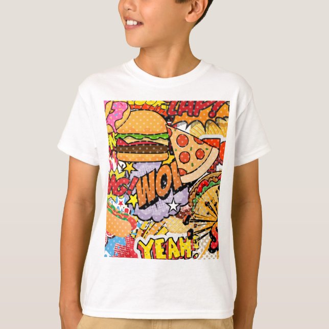 T-shirt Caricature alimentaire (Devant)