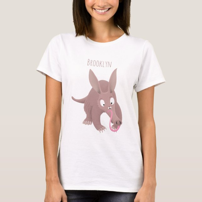 T-shirt Caricature amusante de Aardvark (Devant)