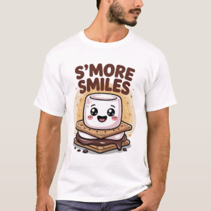 T-shirt Caricature au chocolat Kawaii Marshmallow Beige So