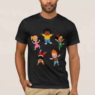 T-shirt caricature cinq enfants