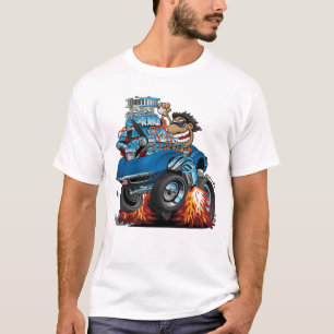 T-shirt Caricature classique de la voiture de sport améri