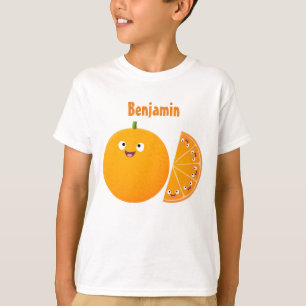 T-shirt Caricature d'agrumes d'orange