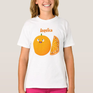 T-shirt Caricature d'agrumes d'orange