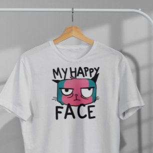 T-shirt Caricature d'animal de chat grumpy