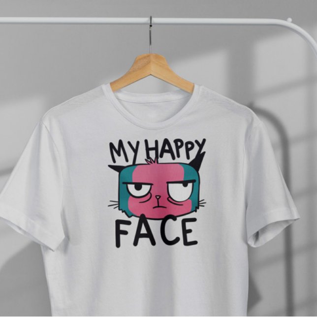 T-shirt Caricature d'animal de chat grumpy (Créateur téléchargé)