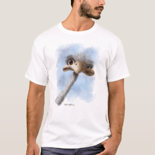 T-shirt Caricature d'autruche drôle