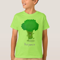 Caricature de brocoli dansant Cute kawaii