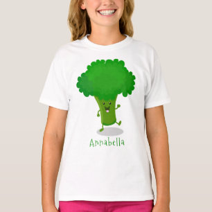 T-shirt Caricature de brocoli dansant Cute kawaii