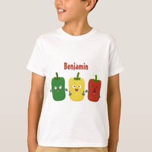 T-shirt Caricature de chant trio capsicum poivre clair