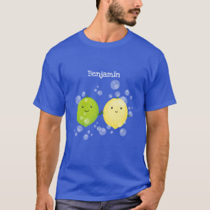 T-shirt Caricature de chaux de citron joyeux