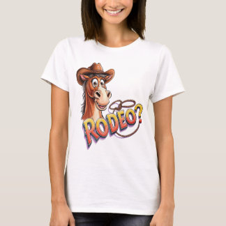 T-shirt caricature de cheval cowboy wild west