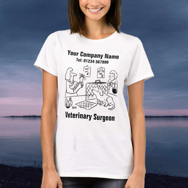 T-shirt Caricature de chirurgien vétérinaire pour personna (Créateur téléchargé)