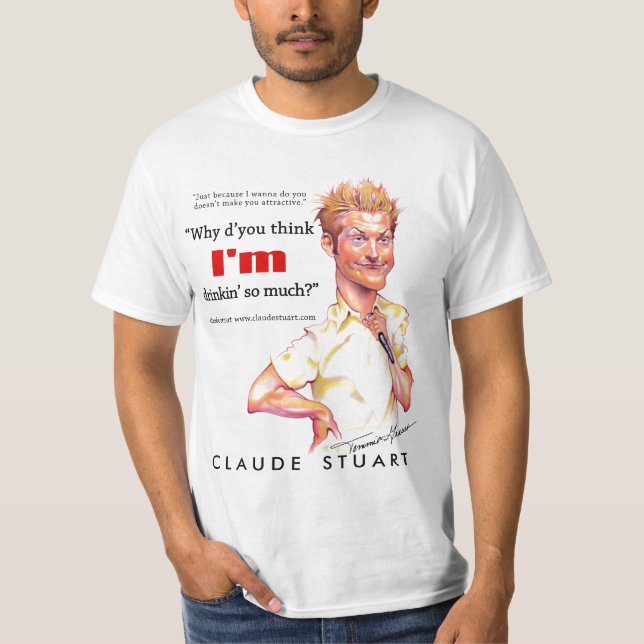 T-shirt Caricature de Claude Stuart par des tombes de (Devant)