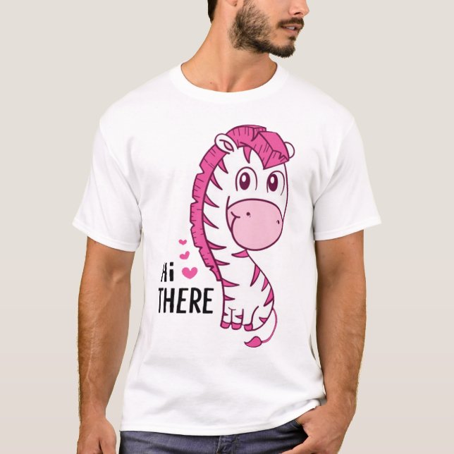 T-shirt Caricature de Cute zebra (Devant)