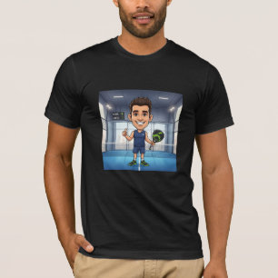 T-shirt Caricature de dessin animé de joueur de pagaie per