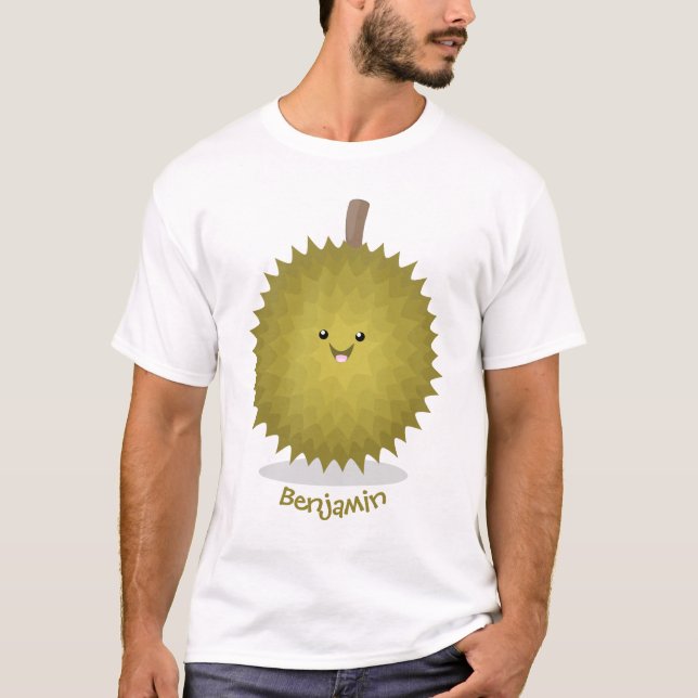 T-shirt Caricature de durian joyeux (Devant)
