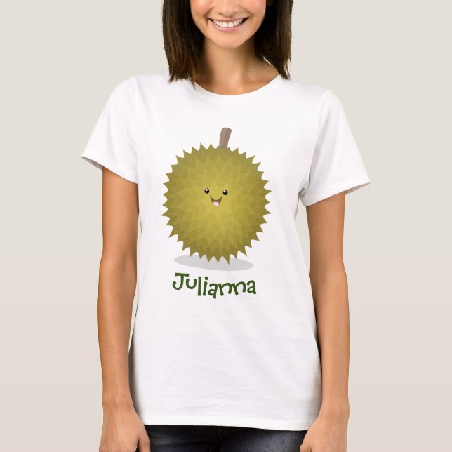 T-shirt Caricature de durian joyeux (Devant)