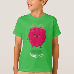 T-shirt Caricature de framboise très heureuse
