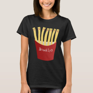 T-shirt Caricature de frites Cute kawaii fast food