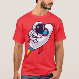 T-shirt Caricature de fusée pour astronaute1