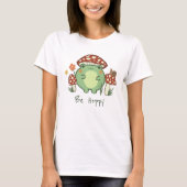 T-shirt Caricature de la Grenouille mignonne et des champi (Devant)