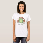 T-shirt Caricature de la Grenouille mignonne et des champi (Devant entier)