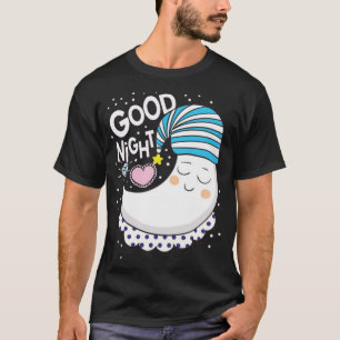 T-shirt Caricature de la lune mignonne