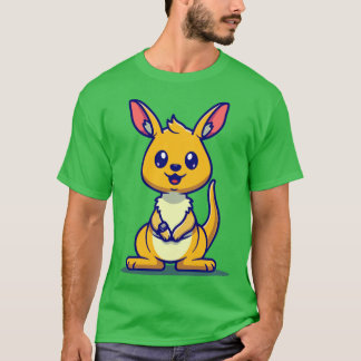 T-shirt Caricature de la montre mignon Kangaroo