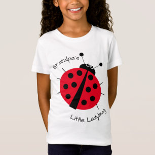 T-Shirt Caricature de la petite fille Ladybug de grand-pèr