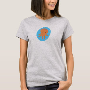 T-shirt Caricature de la pieuvre mignonne