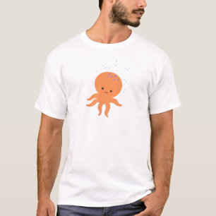T-shirt Caricature de la pieuvre mignonne