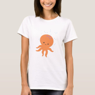 T-shirt Caricature de la pieuvre mignonne