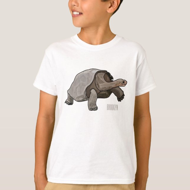 T-shirt Caricature de la tortue des Galapagos (Devant)
