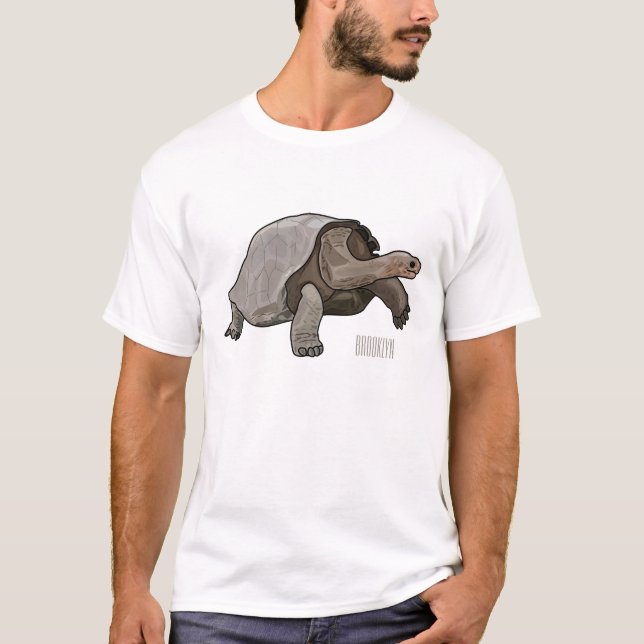 T-shirt Caricature de la tortue des Galapagos (Devant)