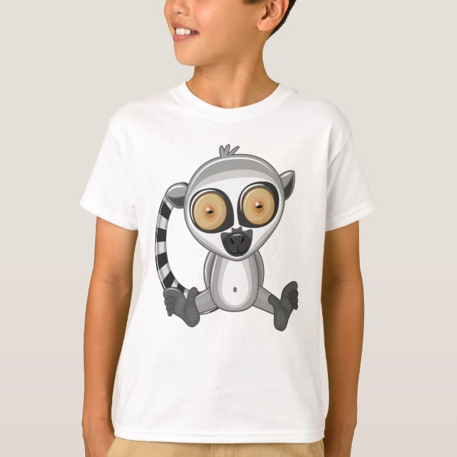 T-shirt Caricature de Lemur Cute Kawaii (Devant)
