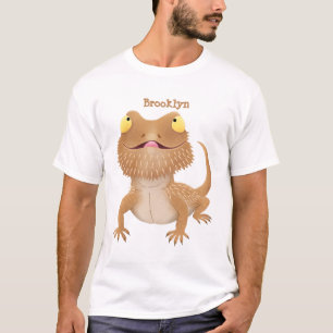 T-shirt Caricature de lézard de dragon à barbe