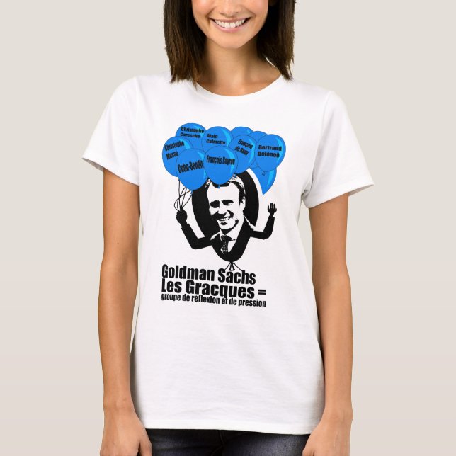 T-shirt Caricature de MACRON - Élections France 2017 - W T (Devant)
