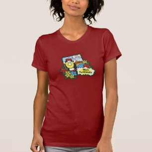 T-shirt Caricature de Noël hawaïen de Hula Girl Mele Kalik