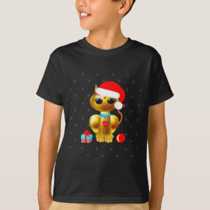 T-shirt Caricature de Noël pour chatte kitty