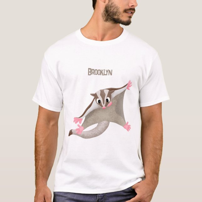 T-shirt Caricature de planeur de sucre joyeux (Devant)