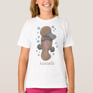 T-shirt Caricature de platypus bébé très heureuse