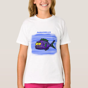 T-shirt Caricature de poisson de Piranha