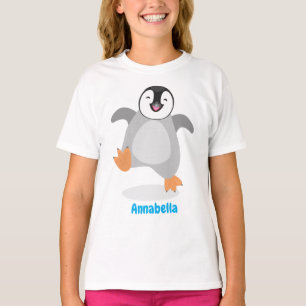 T-shirt Caricature de poussin de pingouin mignon et joyeus