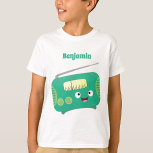 T-shirt Caricature de radio rétro amusante