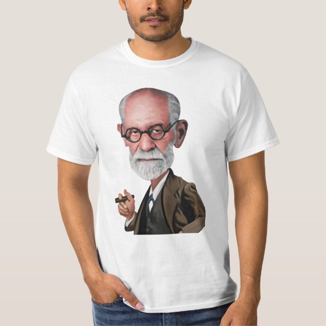 T-shirt Caricature de Sigmund Freud (Devant)