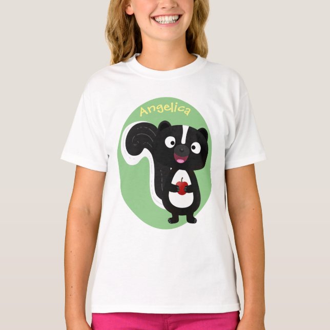 T-shirt Caricature de skunk jote happy (Devant)