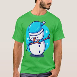T-shirt Caricature de Snowman mignon