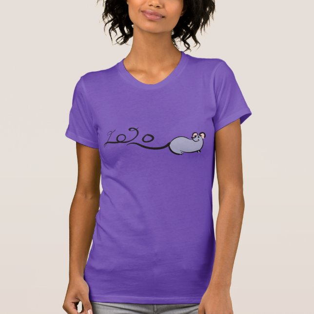 T-shirt Caricature de souris cute Rat lunaire Nouvel An 20 (Devant)